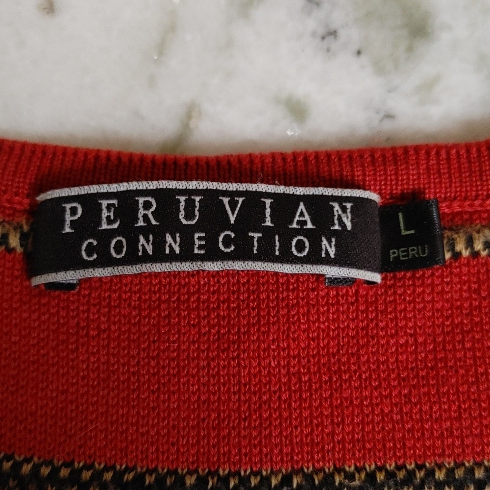 Peruvian Connection Cotton Knit Sleeveless Dress in Rust - Picture 15 of 16
